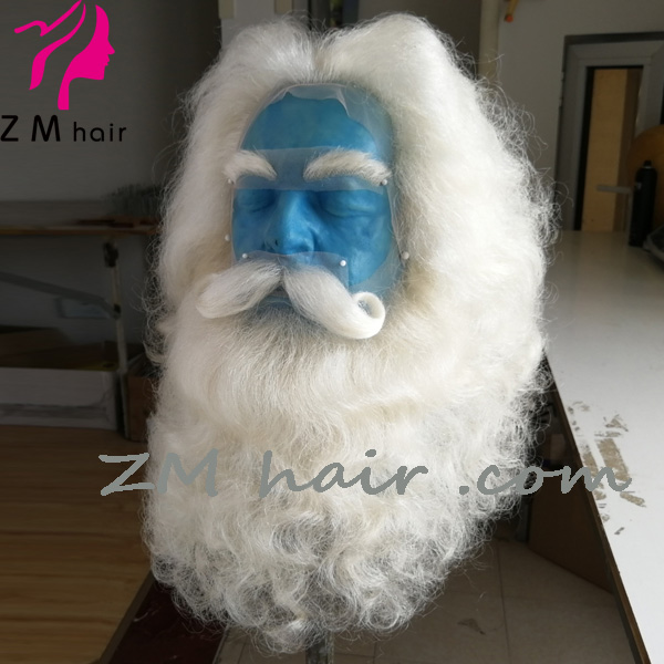 thumbnail image 2 of Funny Santa Beard Costume White Beard Christmas Santa Claus Beard Costume Accessories For Boys And Adults Disguise Santa 2 of 10