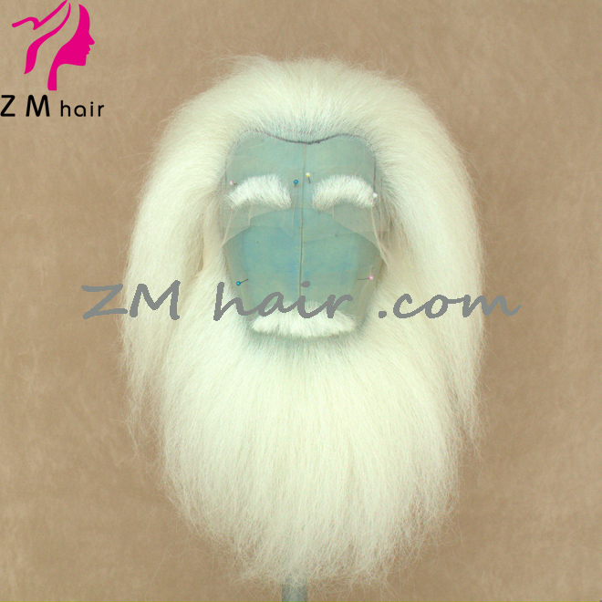 Short yak hair santa beard and wig lace set Y16 ZM hair