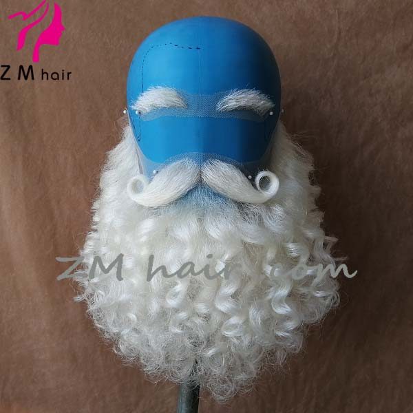 Yak hair beautiful curly santa beard moustache eyebrows B-20 - ZM hair