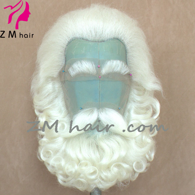 2019 Middle part santa claus wig and santa beard yak hair set Y39 ZM
