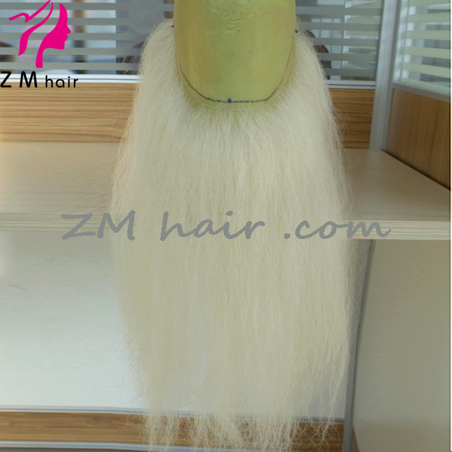 100% white yak hair full lace deluxe santa claus beard B-03 - ZM hair