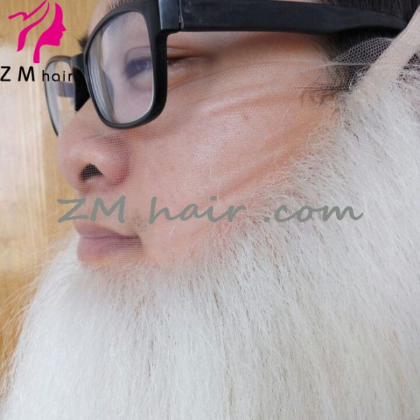 Professional yak hair Saint Nicholas handknotted lace beard and wig Y